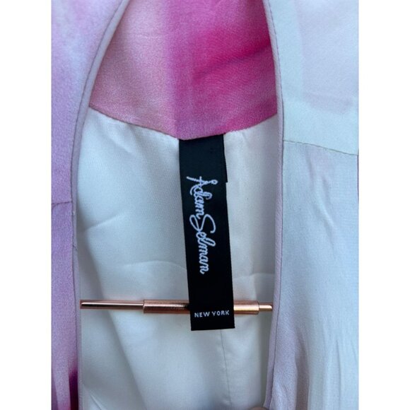 Adam Selman Womens Sleeveless Button Down Ruffled Printed Mini Dress Multi Sz 0 - Picture 4 of 11